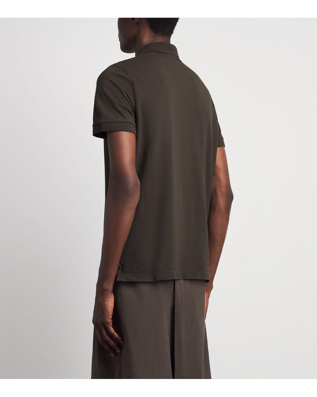 Stone Island Black Cotton Compass Polo Shirt for men