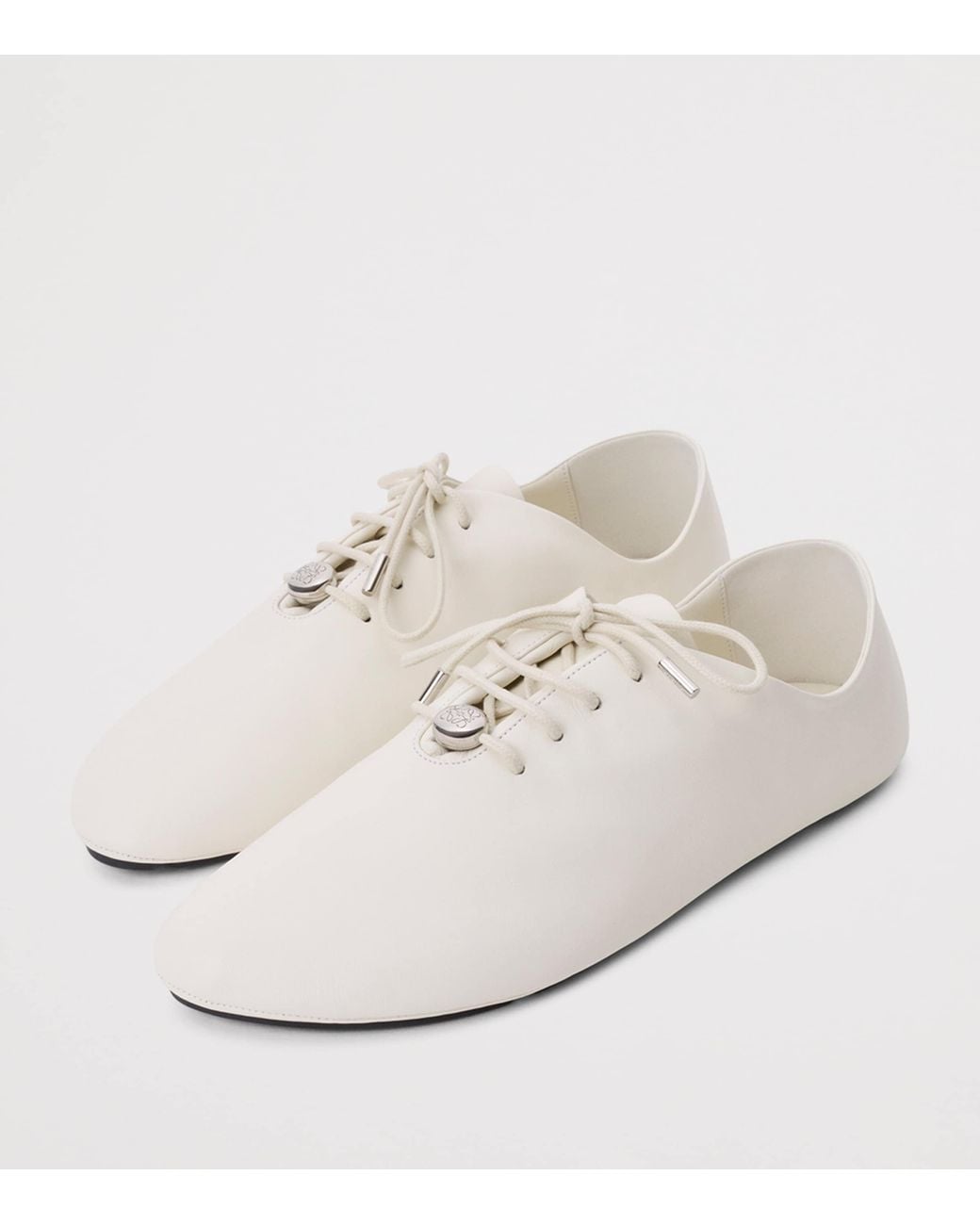 Loewe White Leather Pebble Soft Sneakers