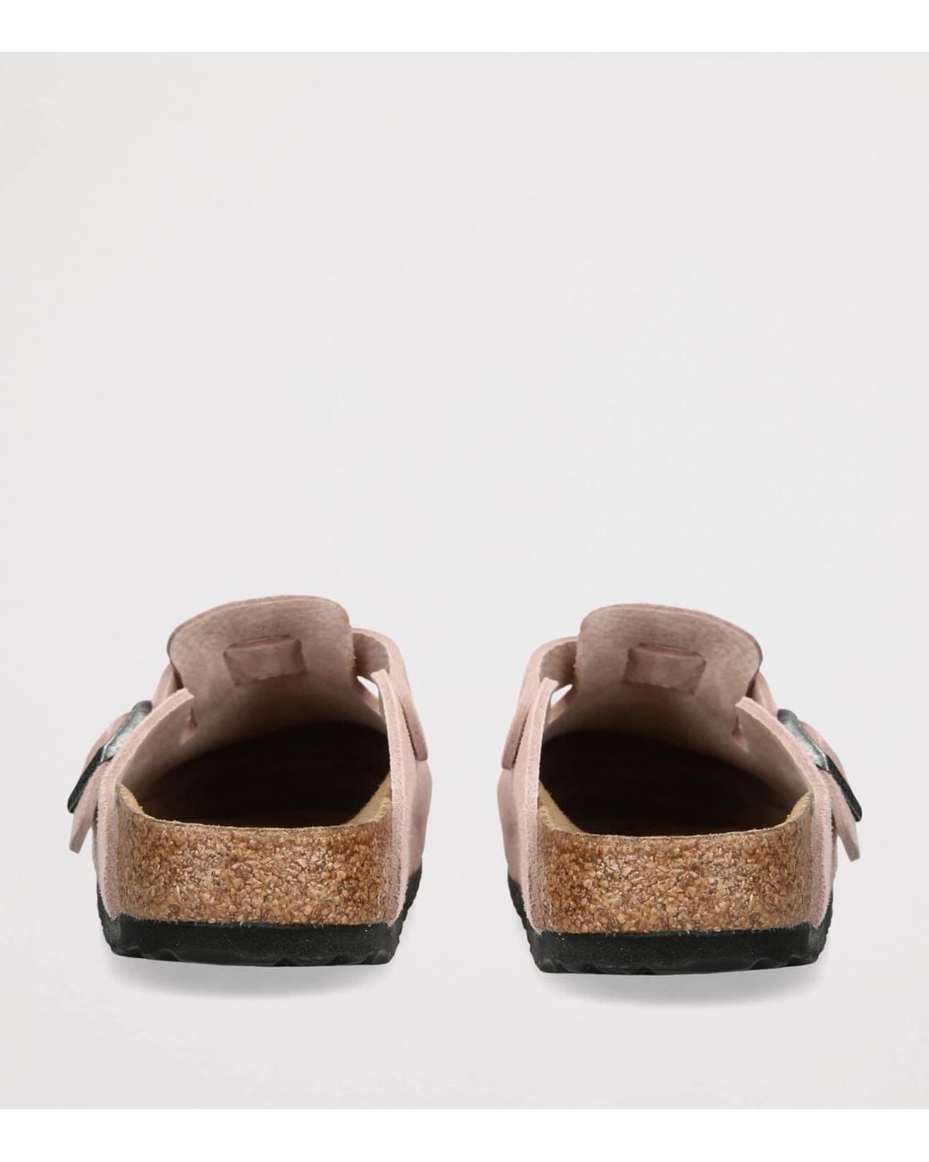 Birkenstock Pink Suede Boston Clogs