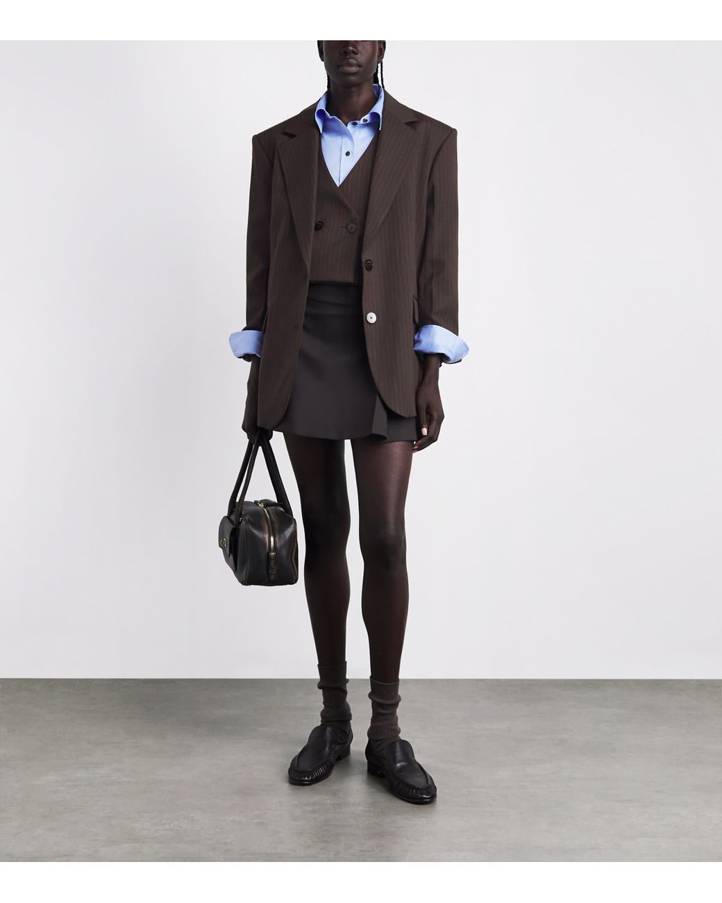 Sandro Brown Striped Waistcoat