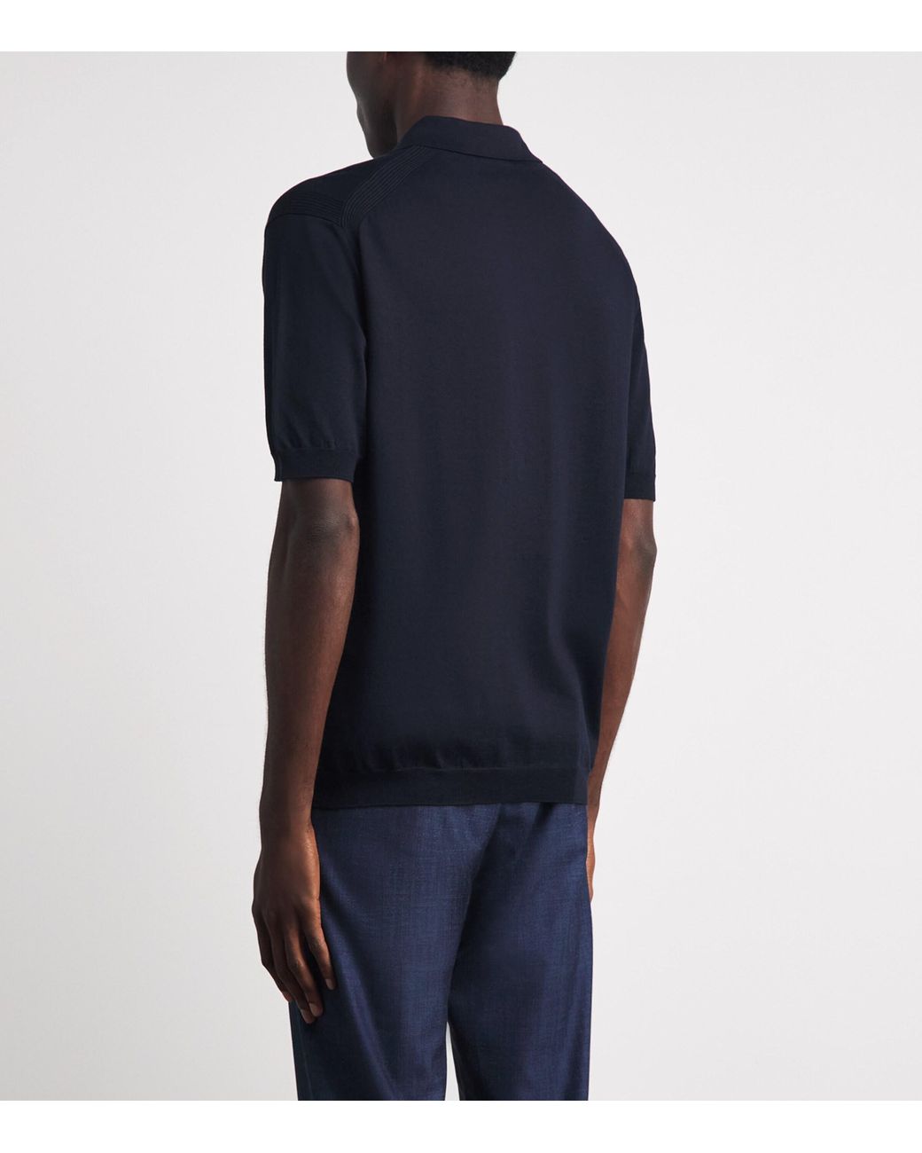 Paul & Shark Blue Silk-Cotton Polo Shirt for men