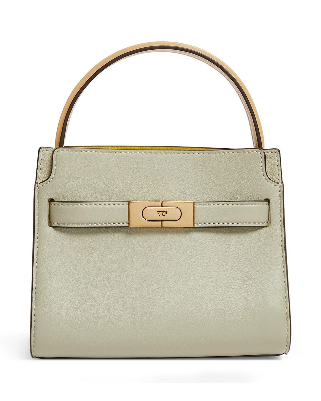Tory Burch Petite Leather Lee Radziwill Double Top-handle Bag in Green ...