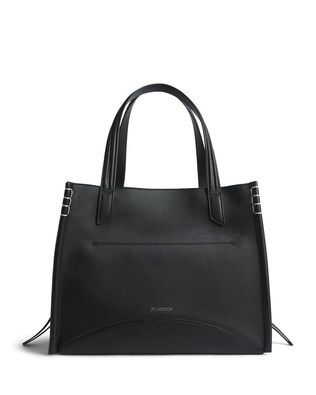 J.W. Anderson Black Leather Loafer Cabas Tote Bag for men
