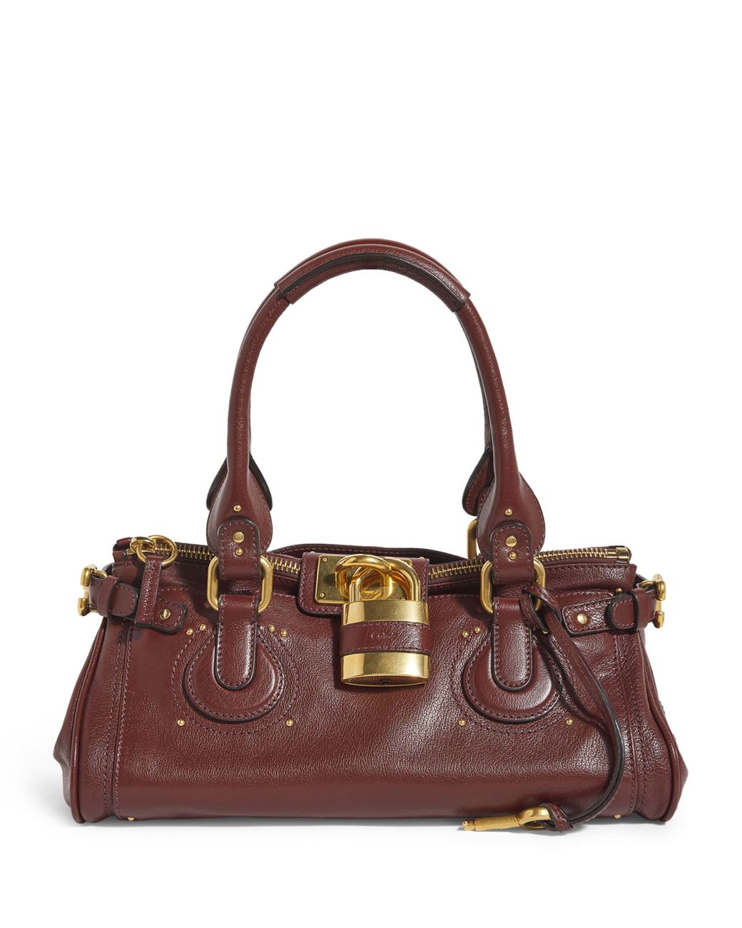 Chloé Brown Leather Paddington Top-Handle Bag