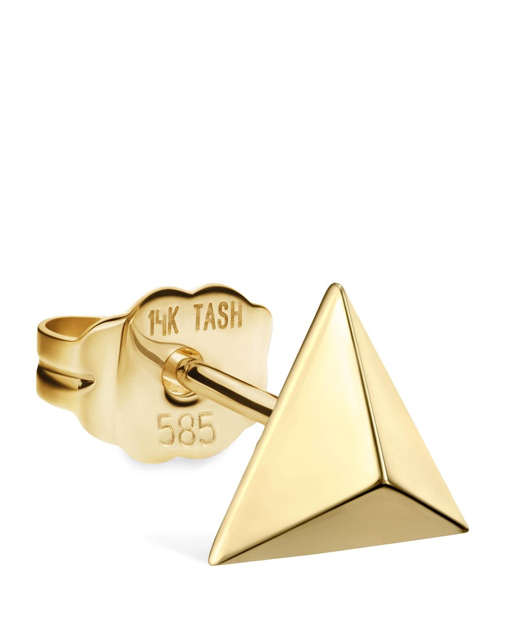 Maria Tash Metallic Faceted Triangle Stud Earring