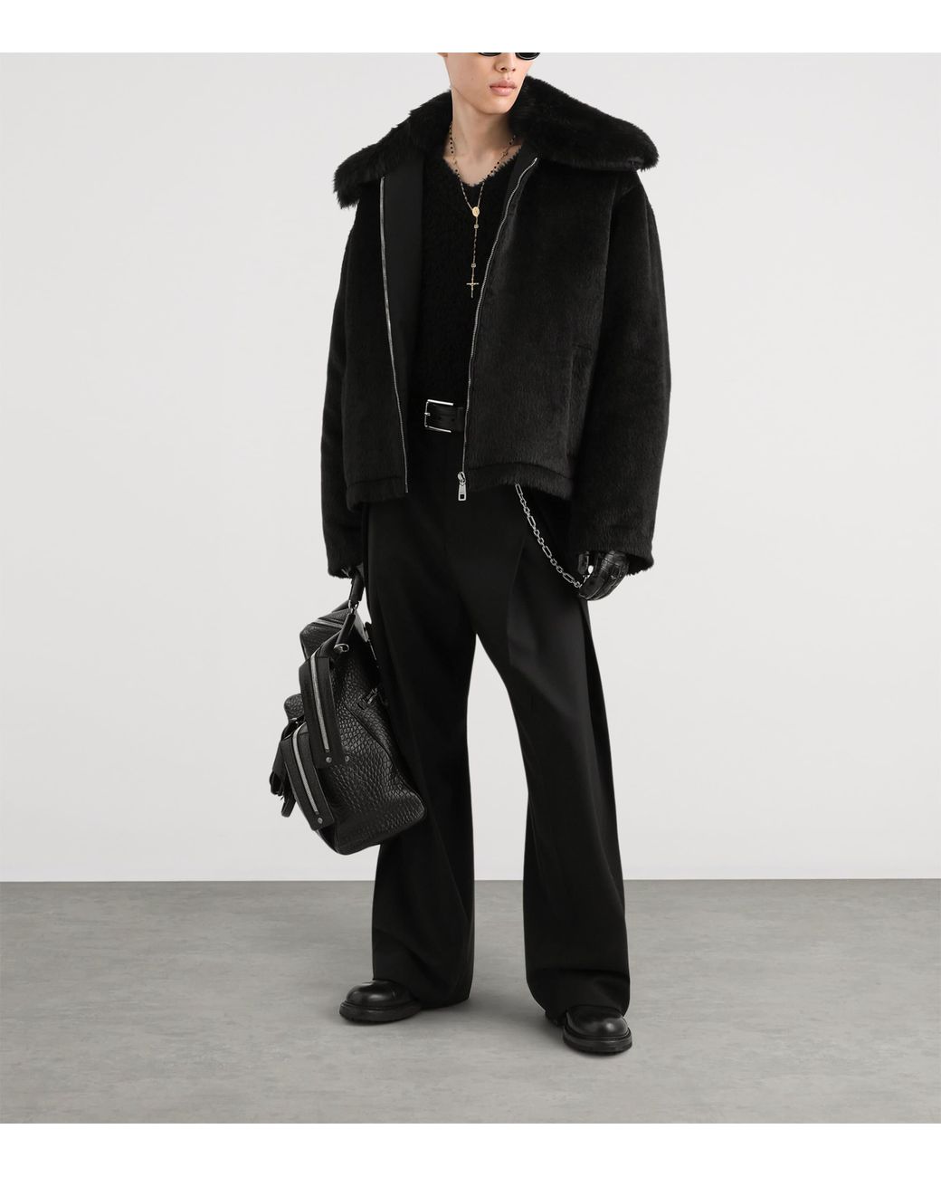 Dolce & Gabbana Black V-Neck Sweater for men