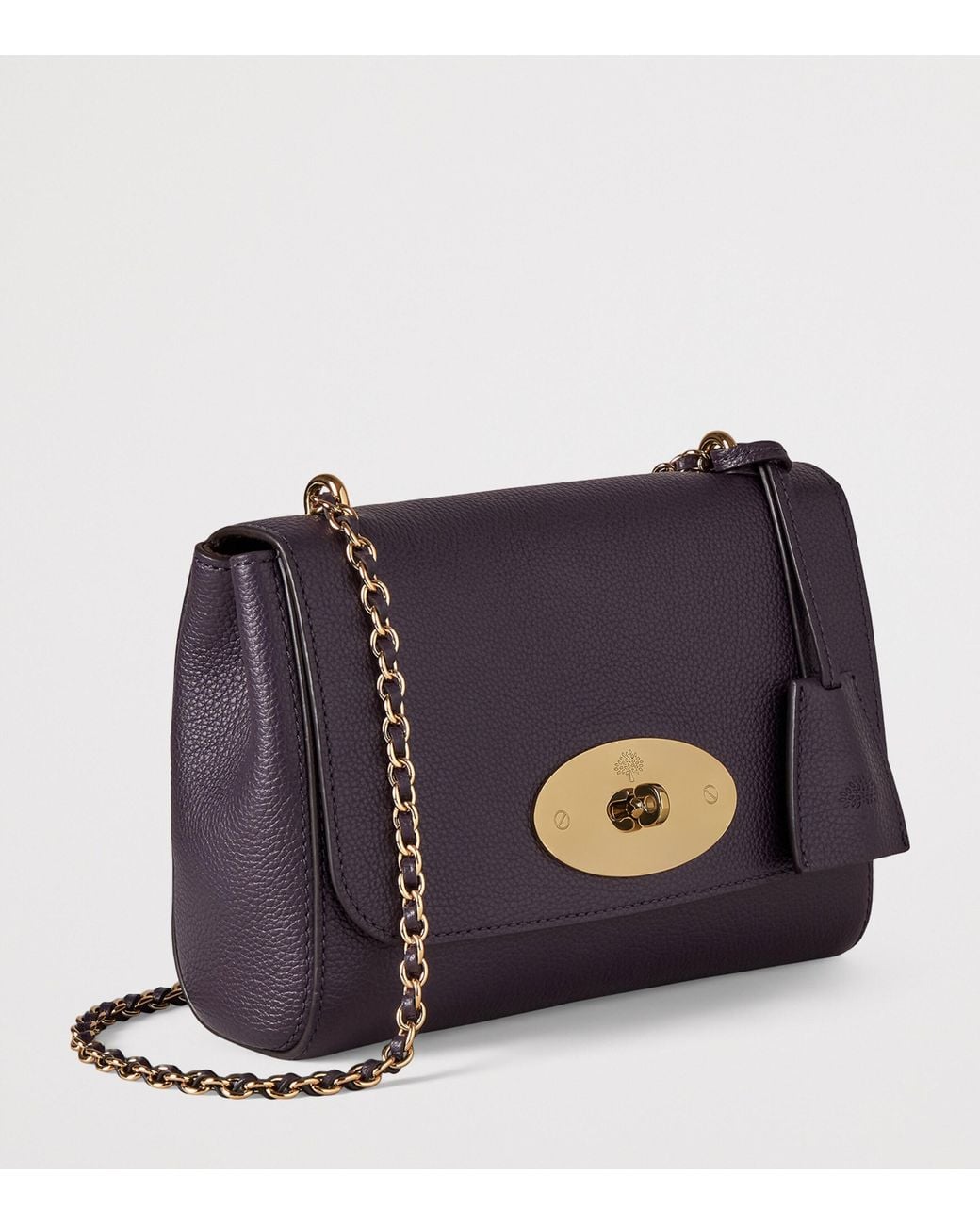 Mulberry Purple Small Leather Lily Shoulder Bag