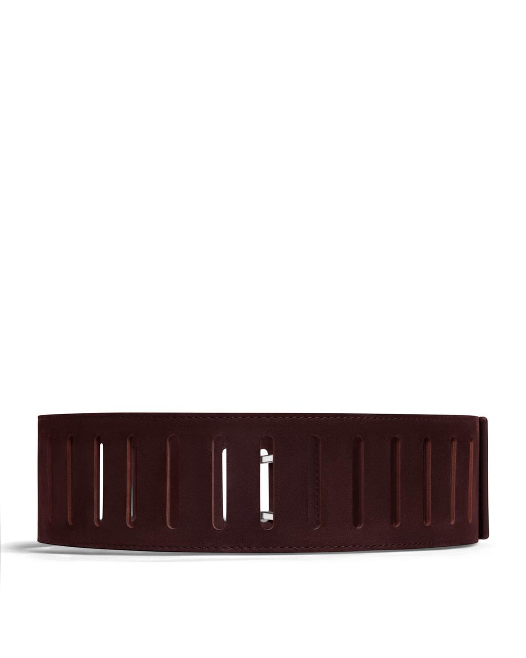 Alaïa Brown Leather Rectangular Buckle Belt