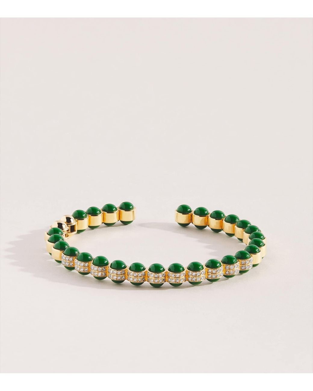 L'Atelier Nawbar Green And Diamond Atoms Bangle