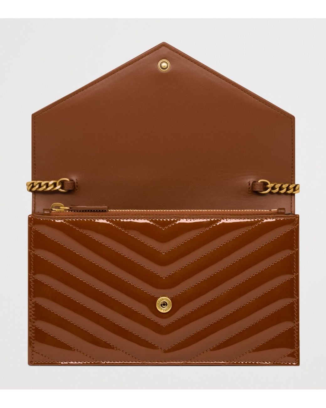 Saint Laurent White Small Cassandre Envelope Shoulder Bag