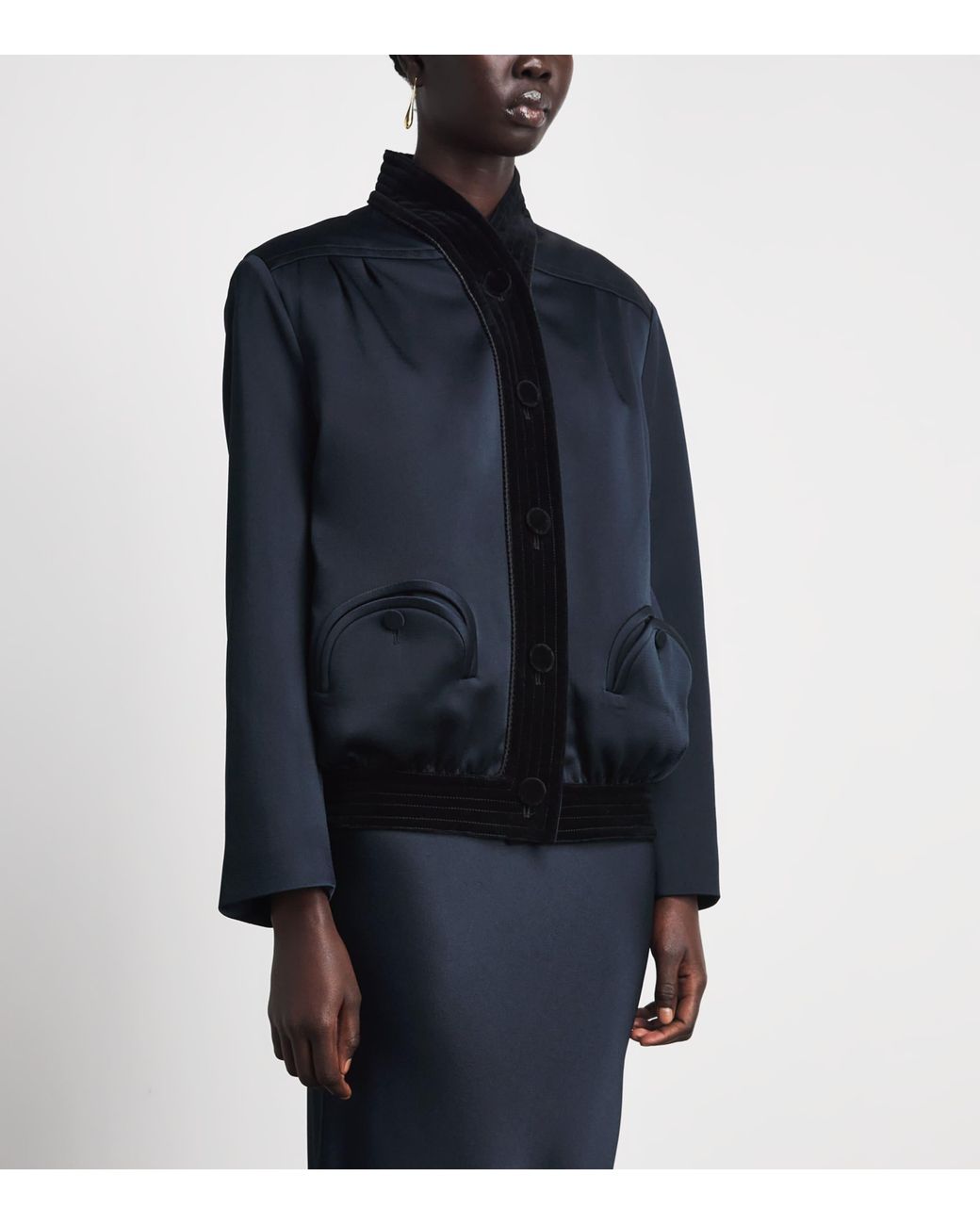 Blazé Milano Blue Satin Novalis Coiba Jacket