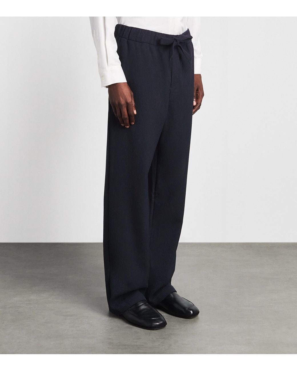 Frescobol Carioca Blue Wool Luan Trousers for men