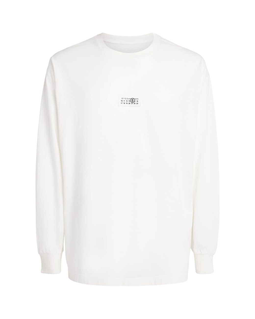 MM6 by Maison Margiela White Cotton Numerical Logo T-Shirt for men