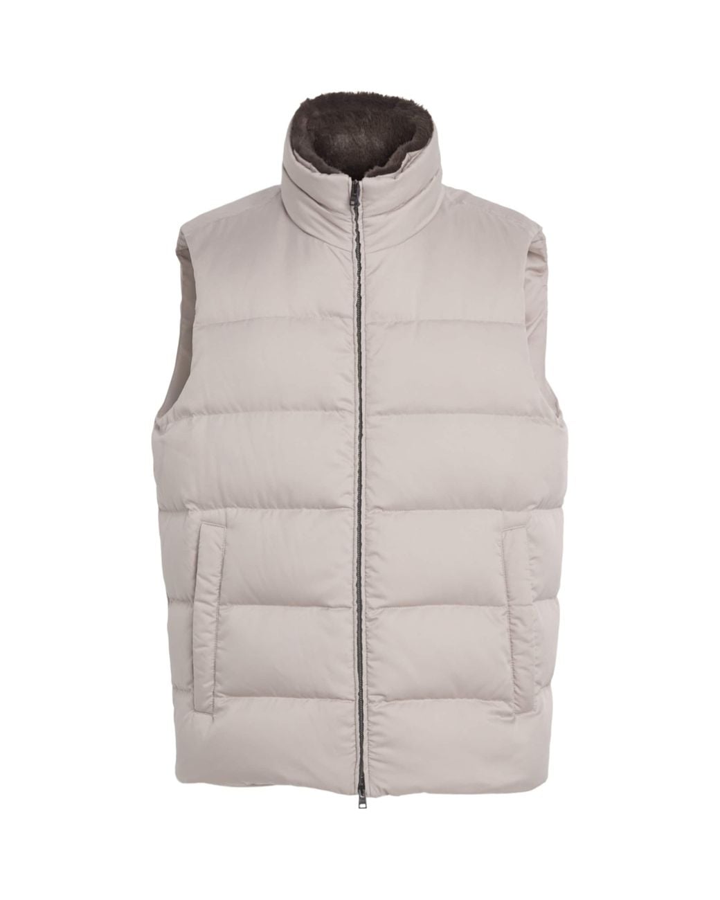 Herno Gray Down Quilted Gilet for men