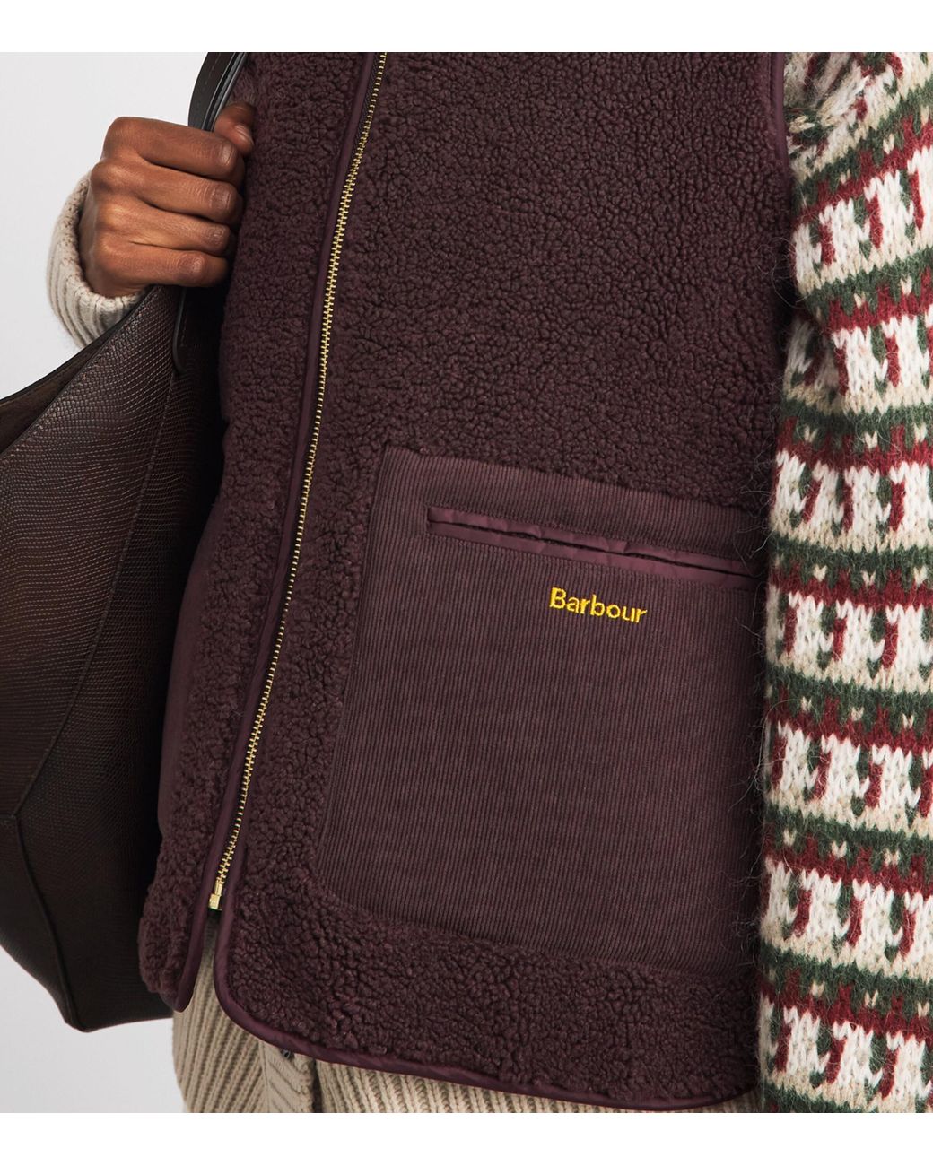 Barbour Purple Teddy Bainford Gilet