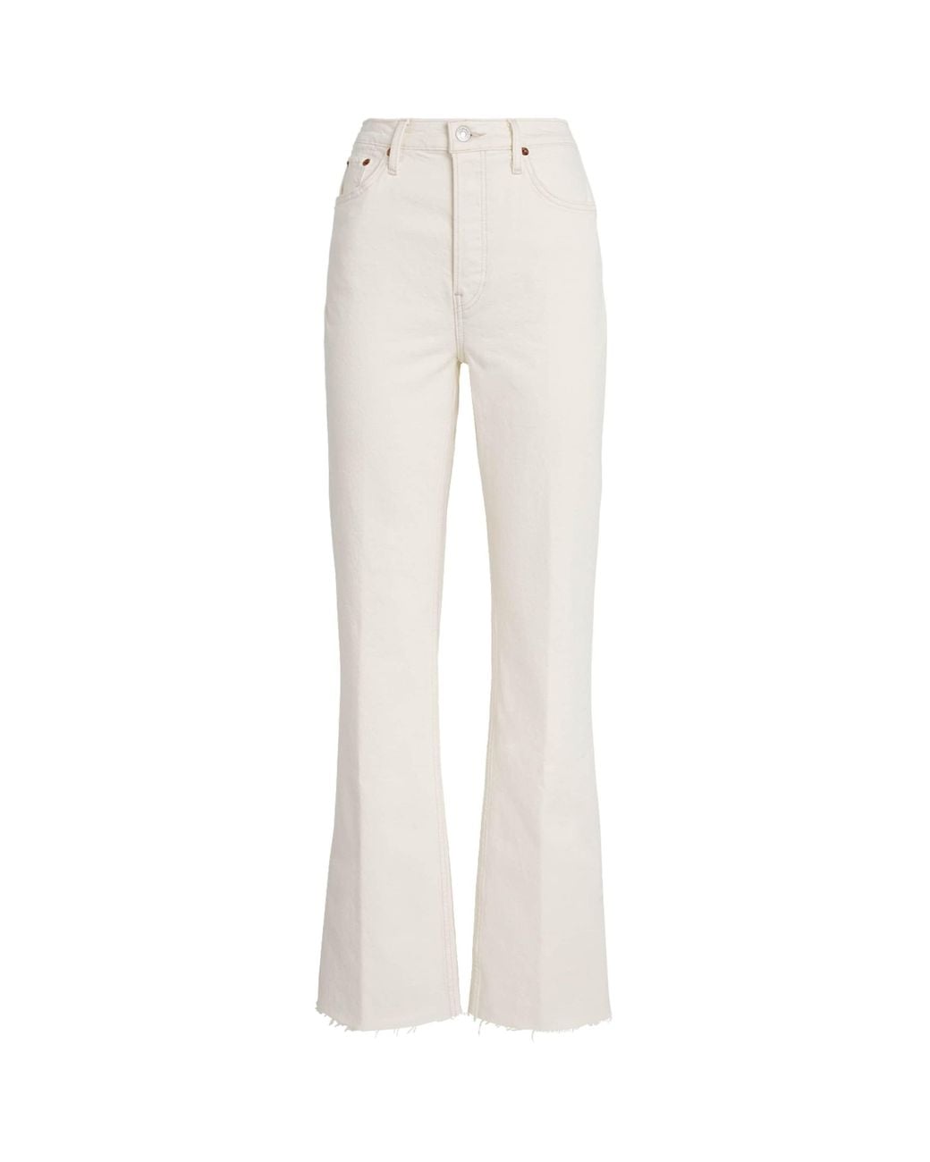 Re/done White '70S High-Rise Bootcut Jeans