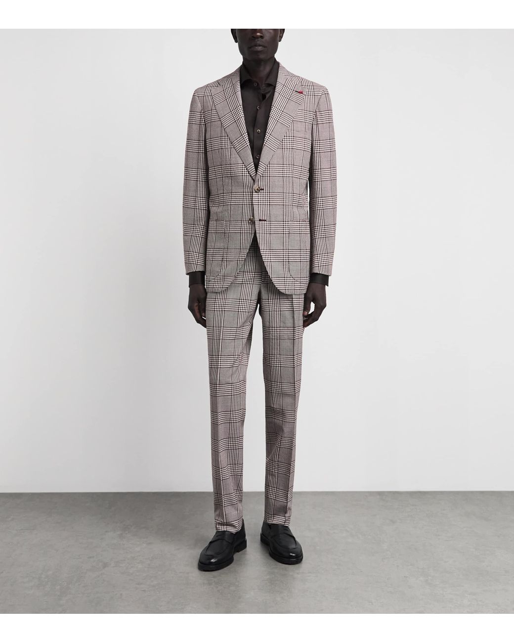 Isaia Black Cotton Jersey Shirt for men