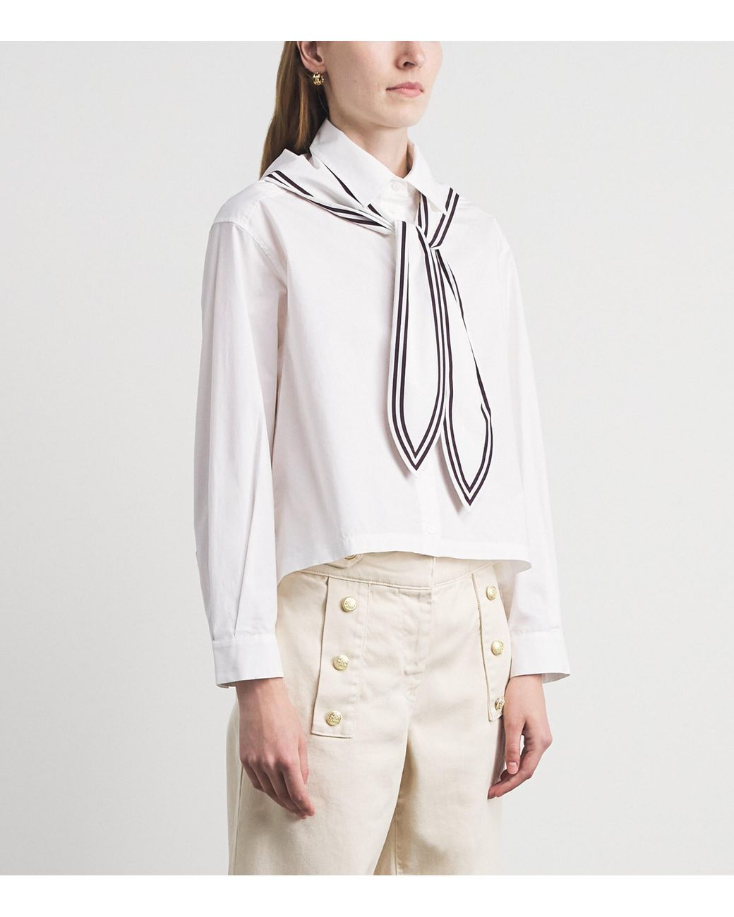 Claudie Pierlot White Cotton Sailor Shirt