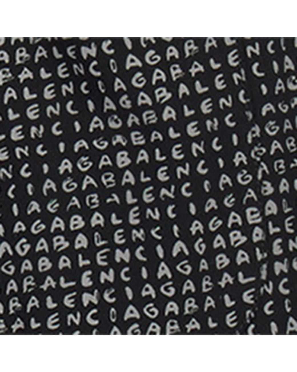 Balenciaga Black Monogram Print Pyjama Shorts for men