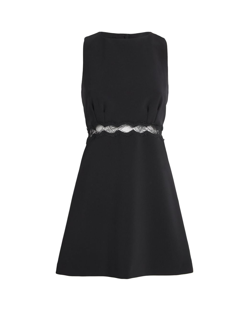 Claudie Pierlot Black Lace-Trim Mini Dress