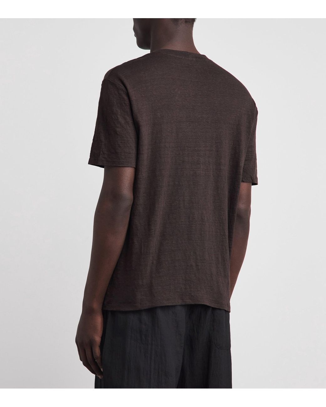 Sandro Black Linen T-Shirt for men