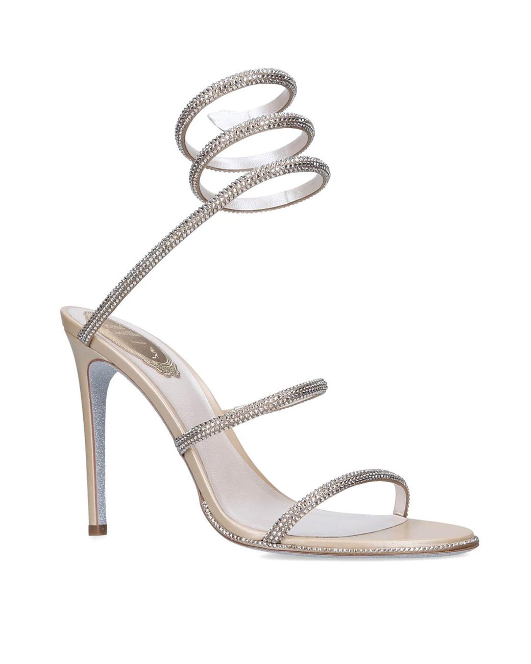 Rene Caovilla White Embellished Cleo Sandals 105