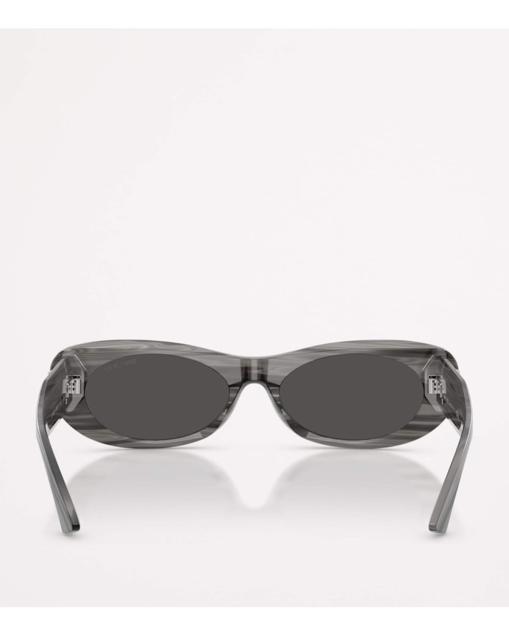 Jimmy Choo Gray Oval Logo Sunglasses