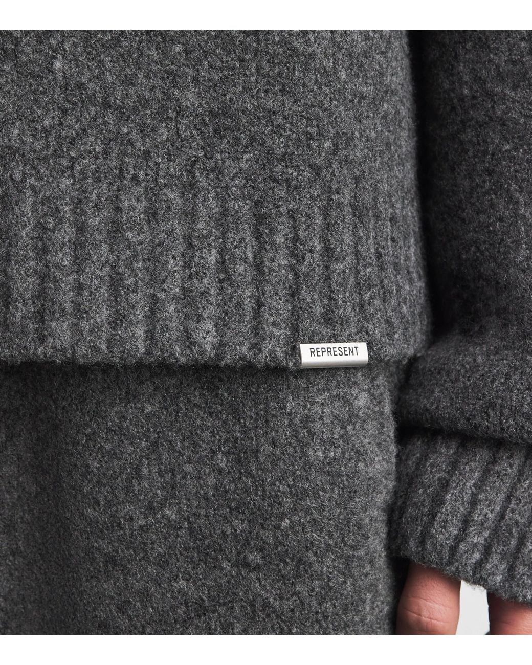 Represent Gray Wool-Blend Ramone Sweater for men