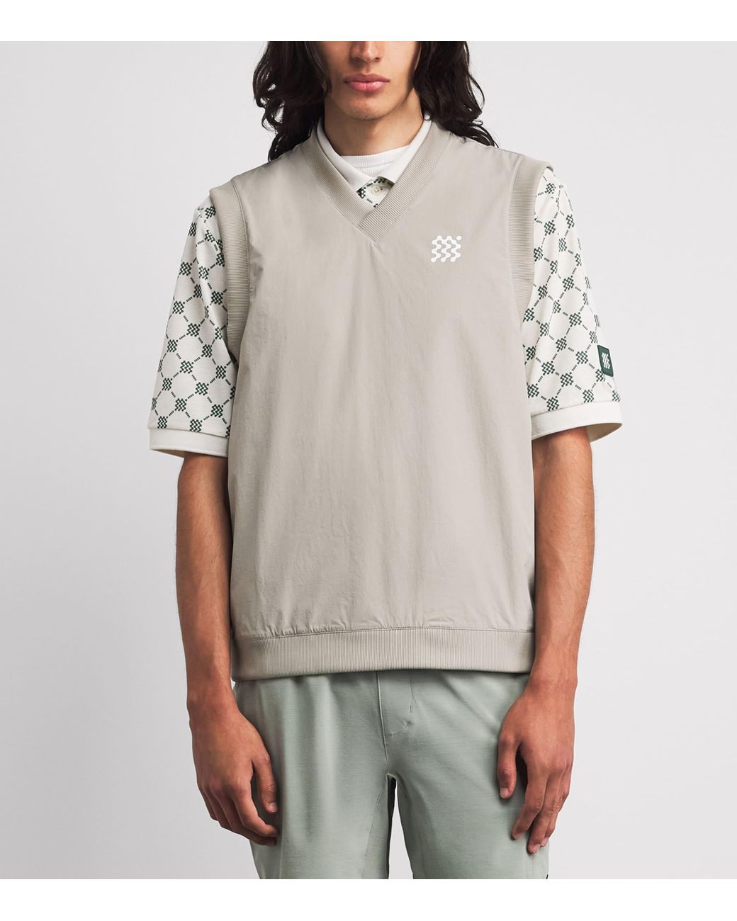 Manors White Reversible Logo Vest for men