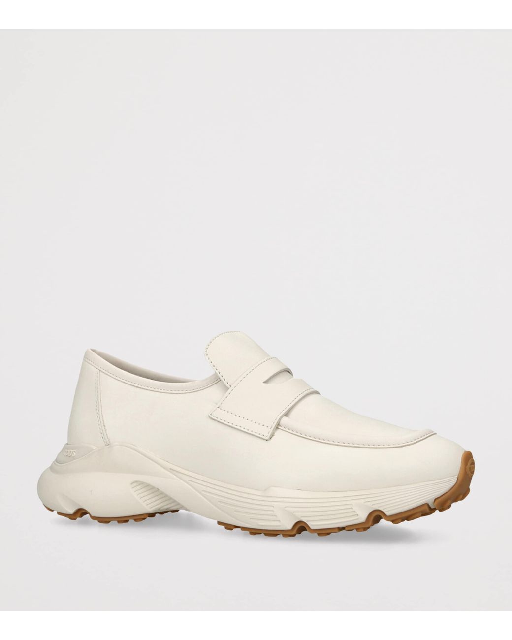 Tod's White Leather Sport 54 Loafers 25