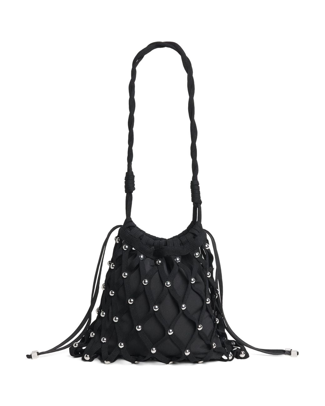 Sandro Black Studded Shoulder Bag