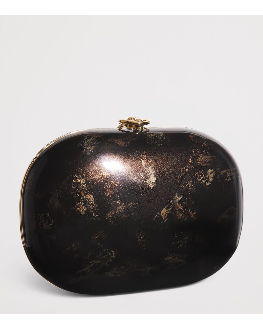 Jeffrey Levinson Black Oval Elina Clutch Bag