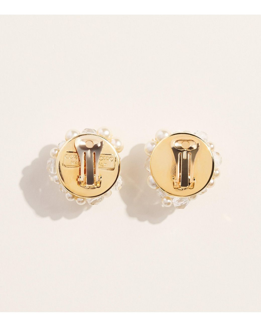 Coppola E Toppo Black Plated Pasticcino Clip-On Earrings