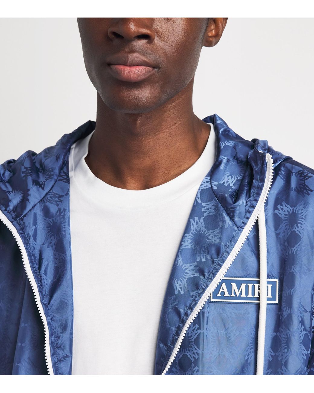 Amiri Blue Ma Quad Windbreaker Jacket for men