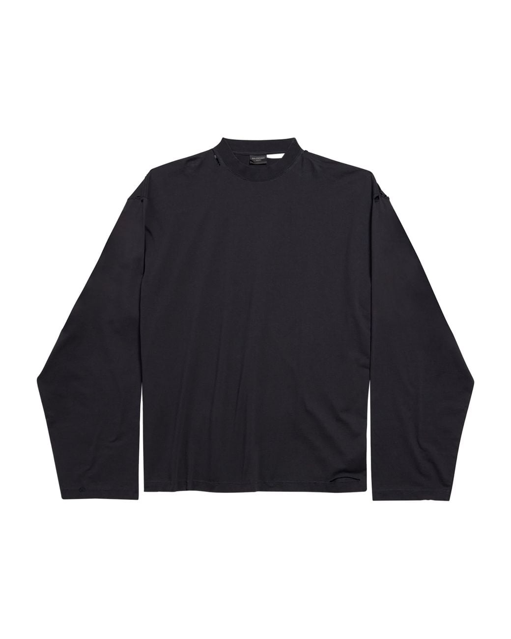 Balenciaga Blue Oversized Tape Logo T-Shirt for men