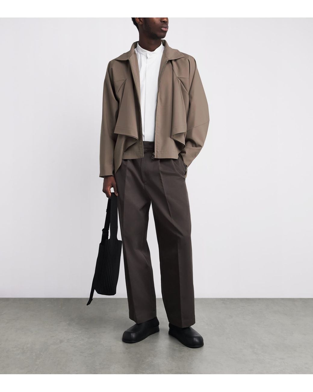 パンツ IM MEN FLAT DRAPE 25aw IM MEN Hybrid Flat Drape Jacket in Brown for Men | Lyst