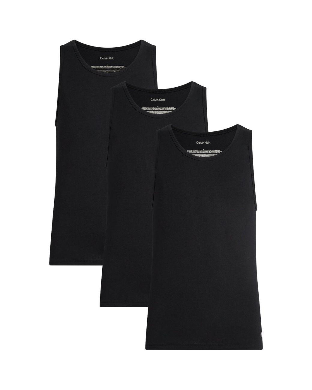 Calvin Klein Black Stretch-Cotton Vests for men
