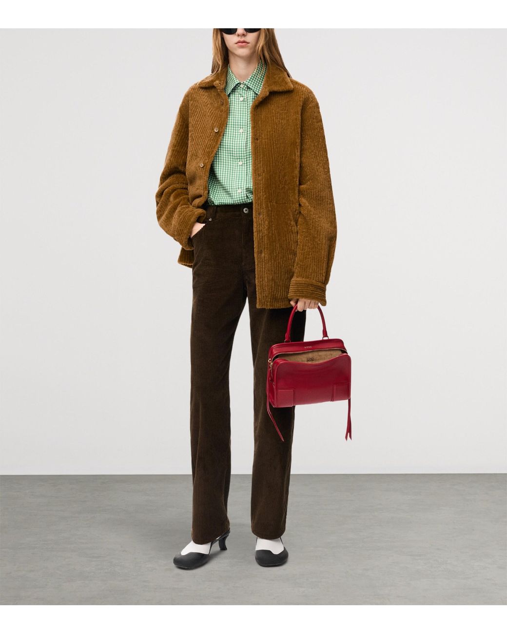 Loewe Brown Corduroy Merino Shearling Overshirt