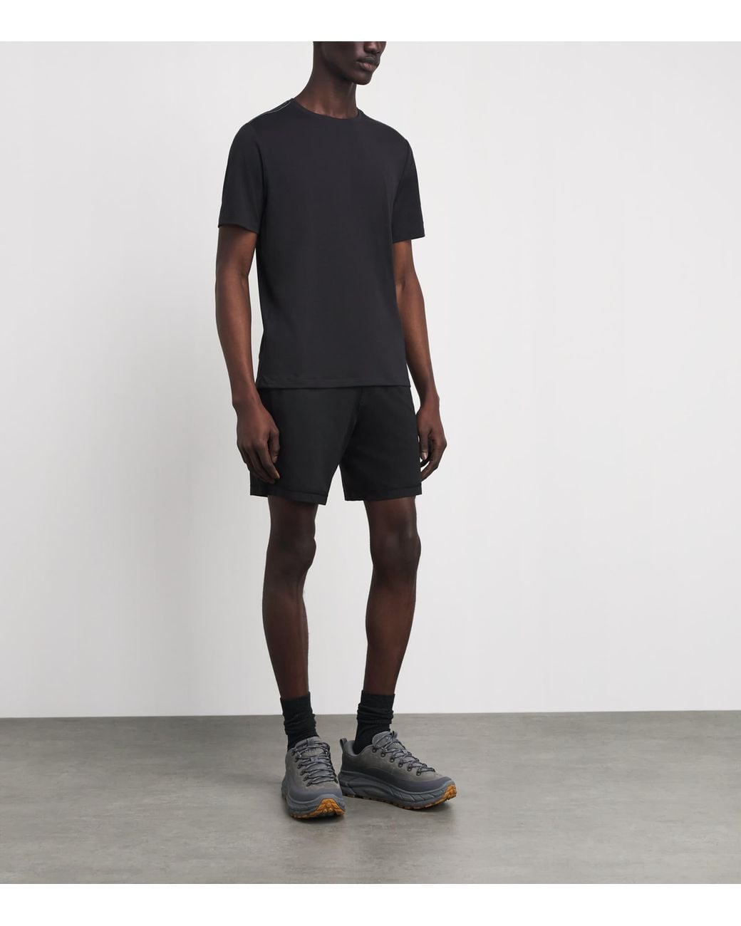 vuori Black Ponto Performance Sweat Shorts for men