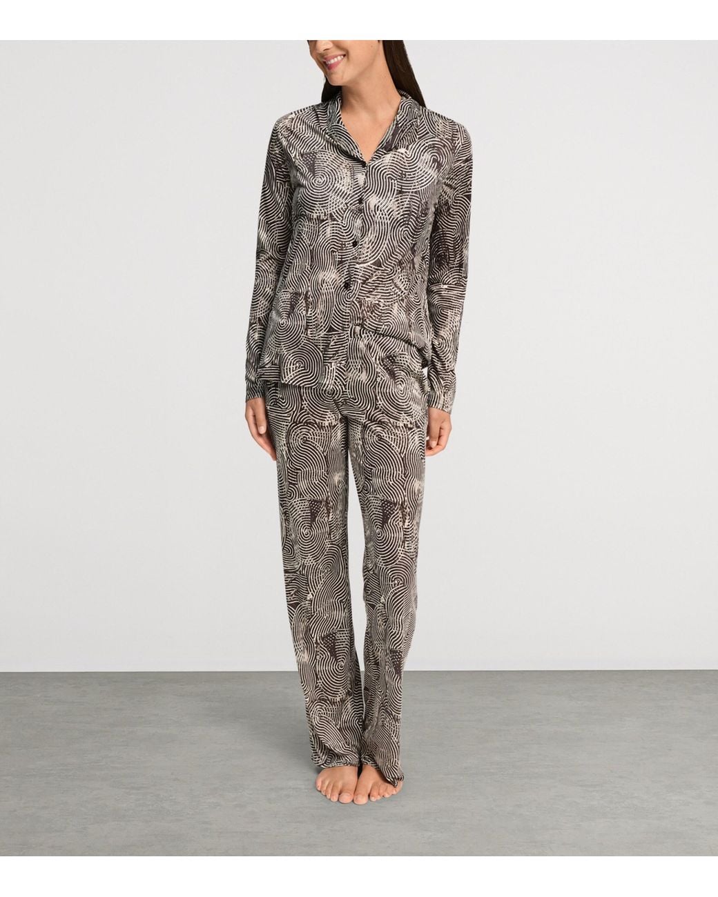 Hanro Gray Printed Tania Trousers