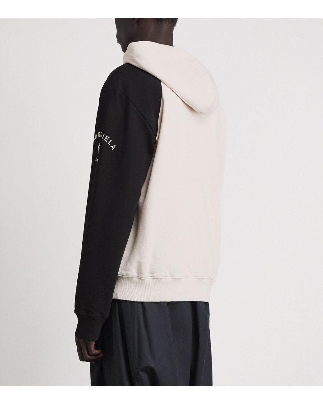 MM6 by Maison Margiela Multicolor Cotton Two-Tone Zip-Up Hoodie for men