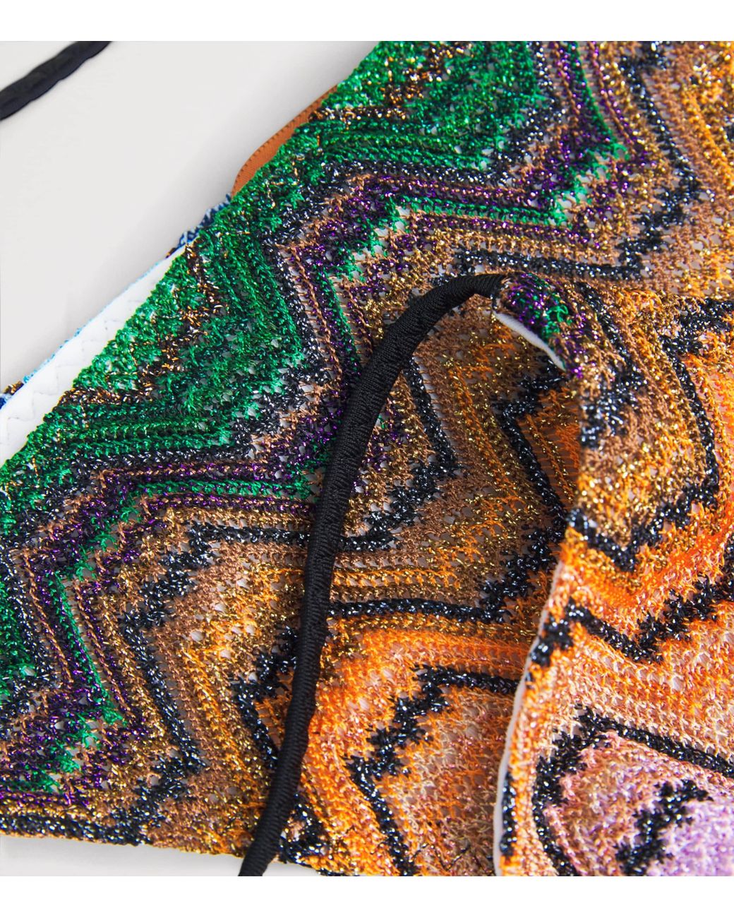 Missoni Multicolor Metallic Zigzag Triangle Bikini