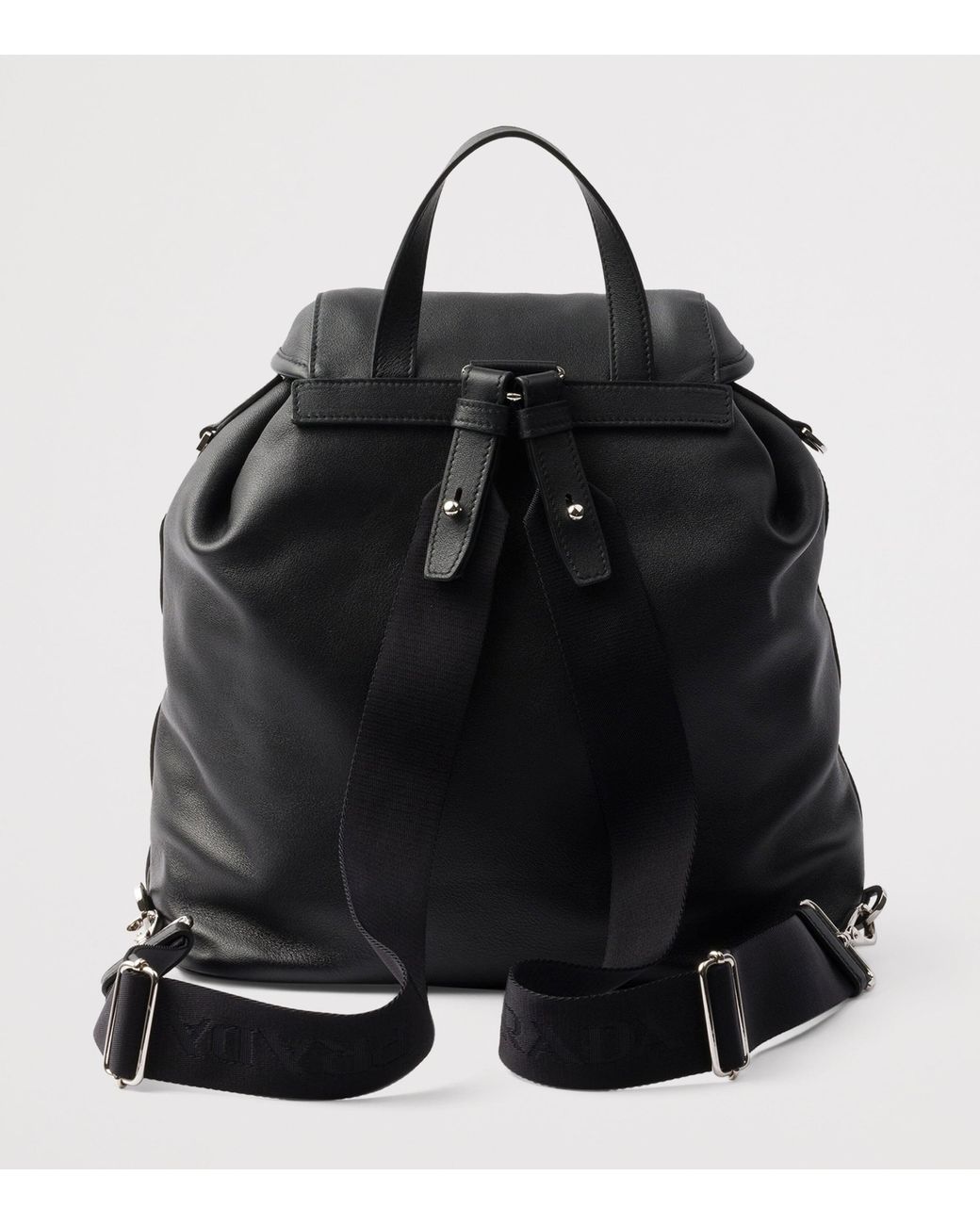 Prada Black Medium Lambskin Backpack