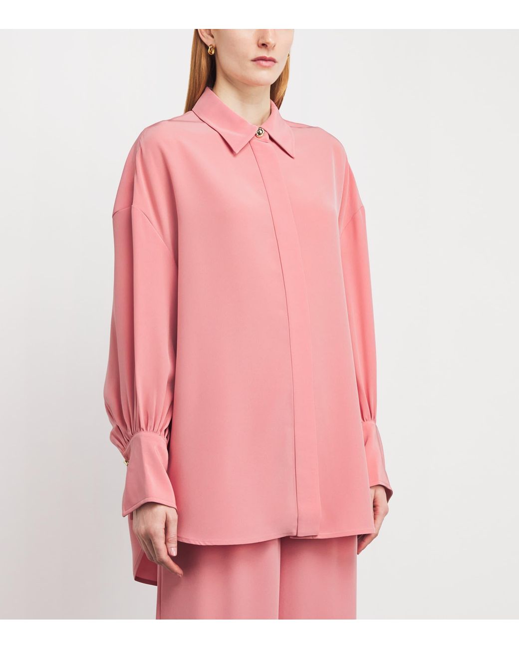 Joseph Pink Satin Camilia Blouse