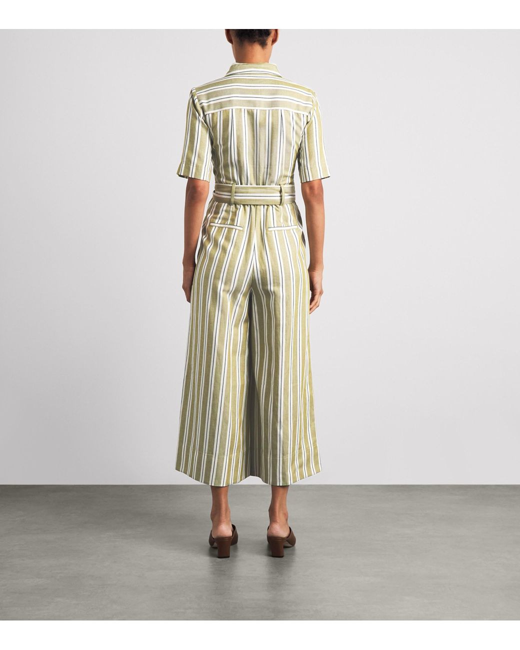 ME+EM Metallic Stripe Wide-Leg Jumpsuit