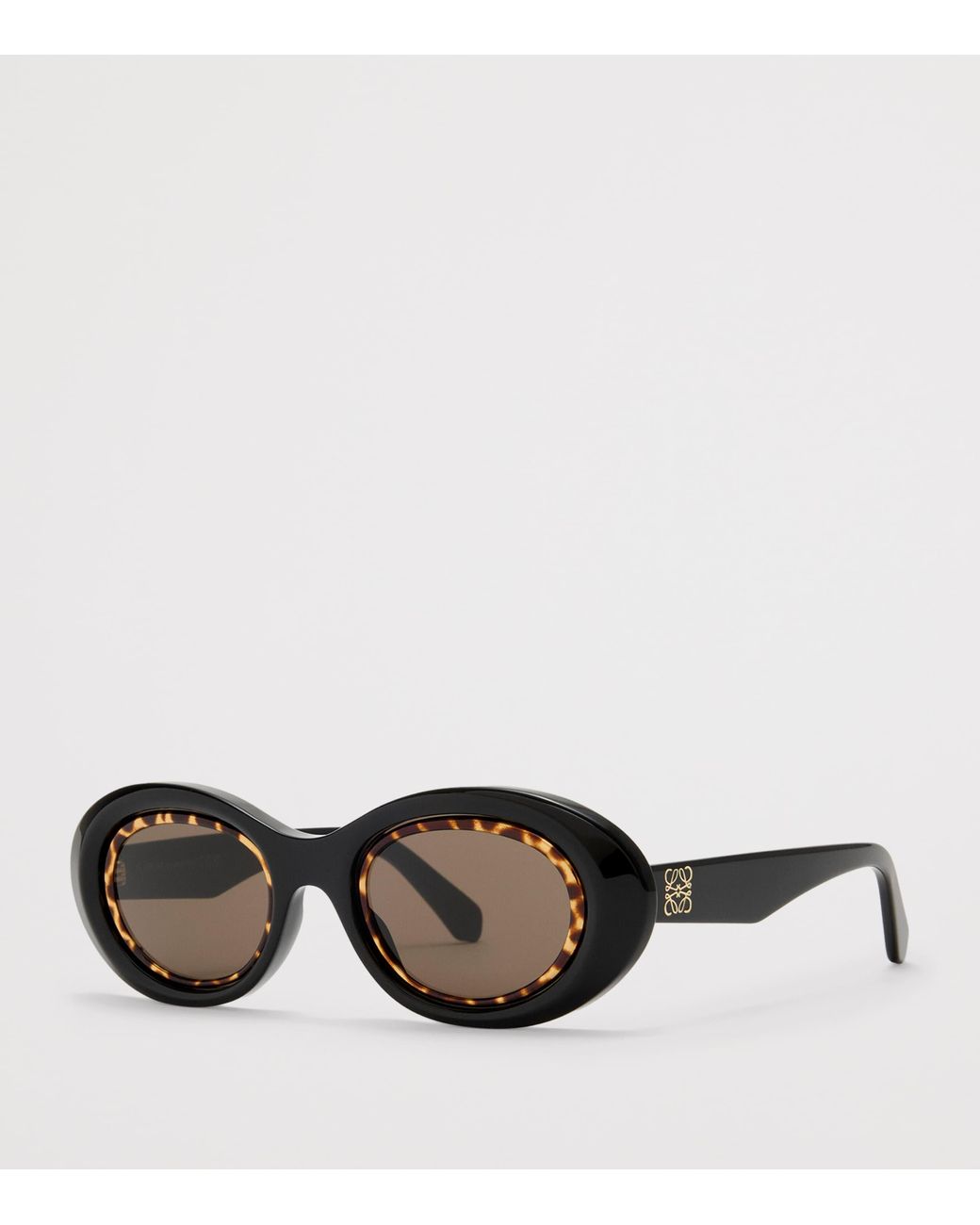 Loewe Brown Mini Anagram Oval Sunglasses