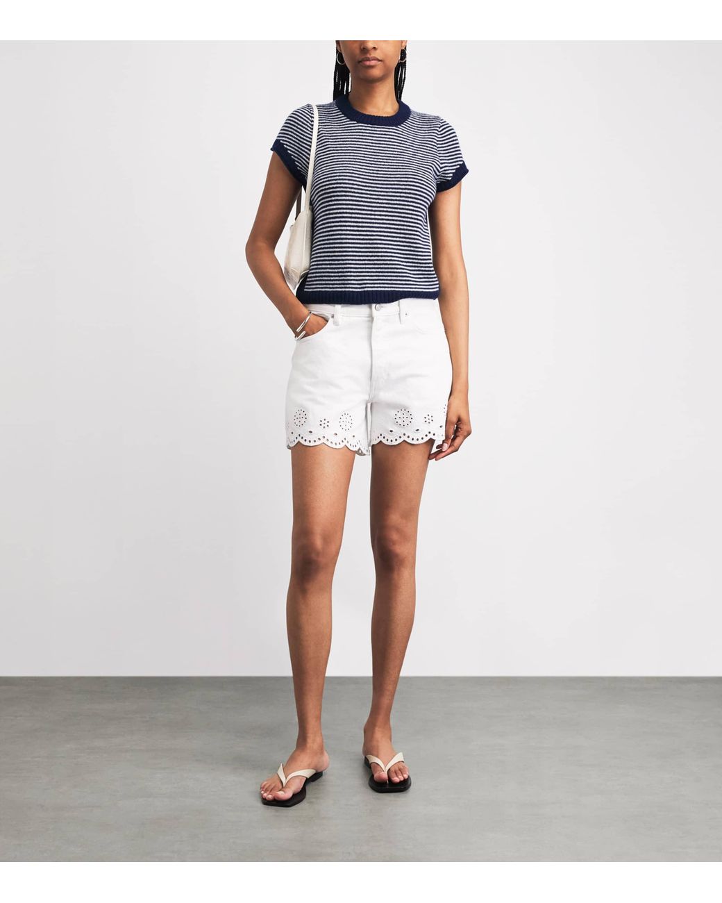 ME+EM Blue Merino Wool-Cashmere-Silk Baby T-Shirt