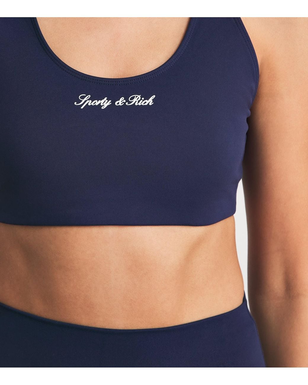 Sporty & Rich Blue Signature Sports Bra