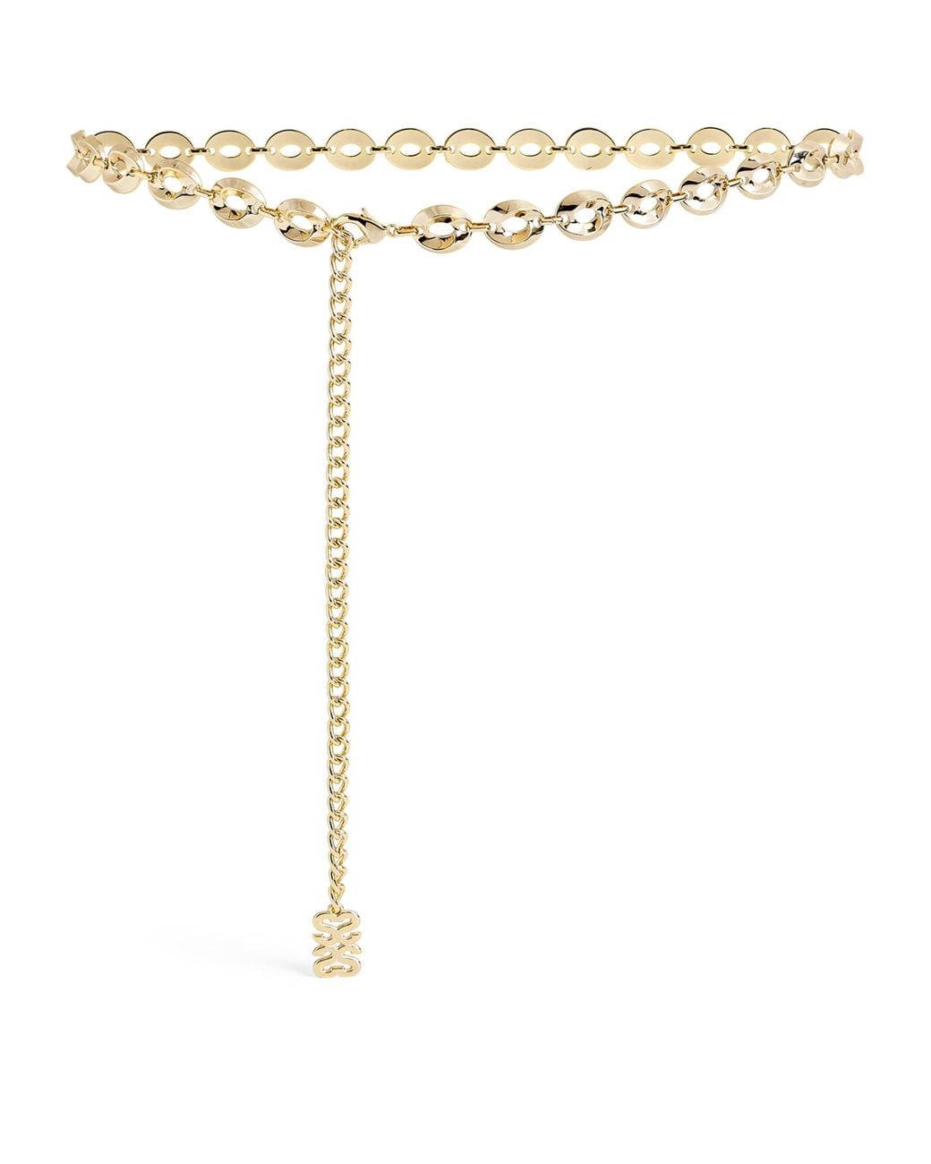Sandro White Monogram Chain Belt