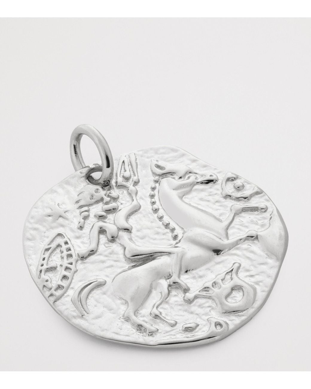 Monica Vinader Metallic Sterling Talisman Goddess Coin Pendant